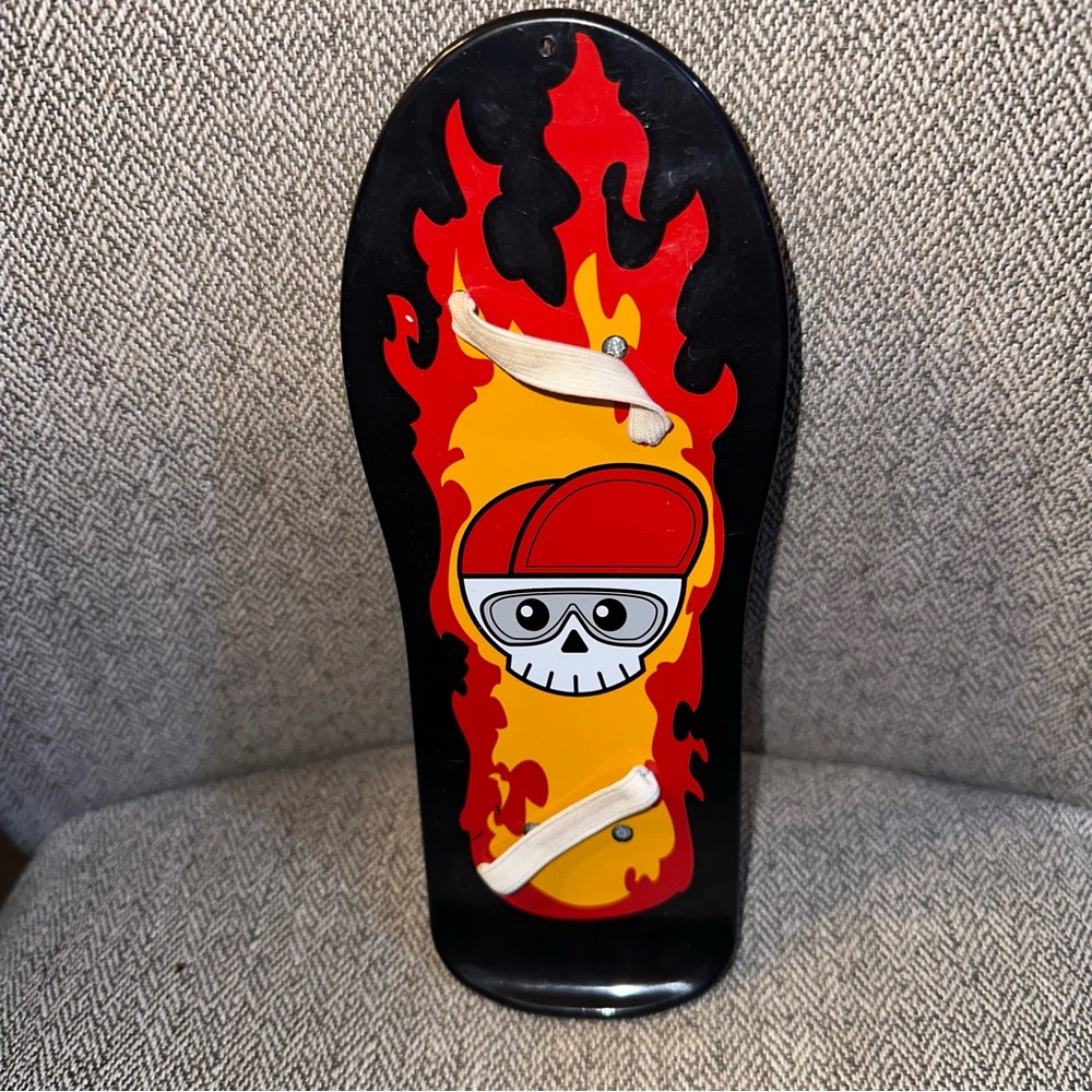 Build a Bear Workshop Skateboard Black Skull & Flames Preowned 9"×3" BABW RARE